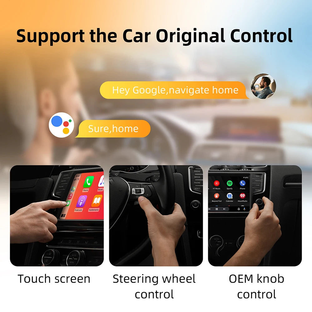 Boîtier/Adaptateur Smart CarPlay Android Auto Sans Fil