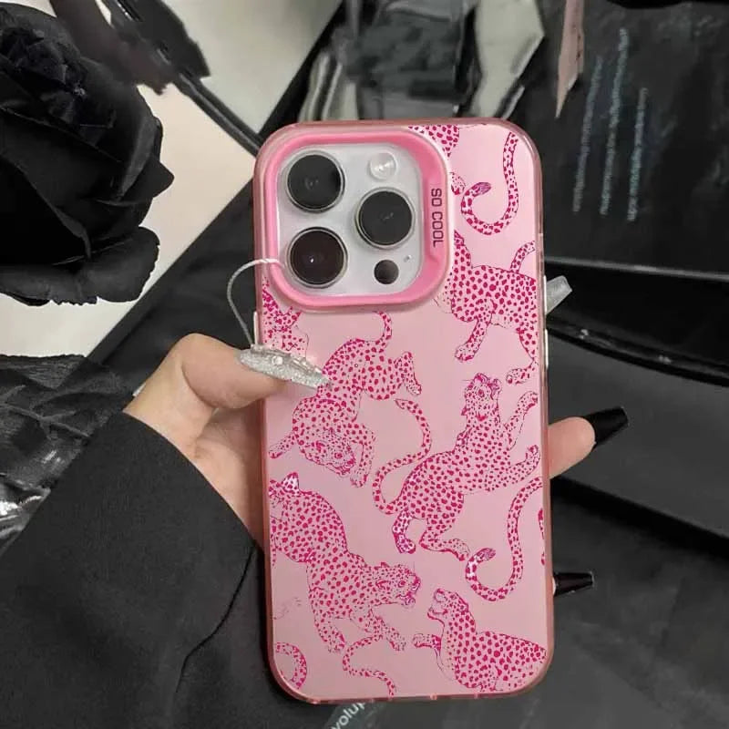 Cool Black And Pink Leopard Print Case For Honor