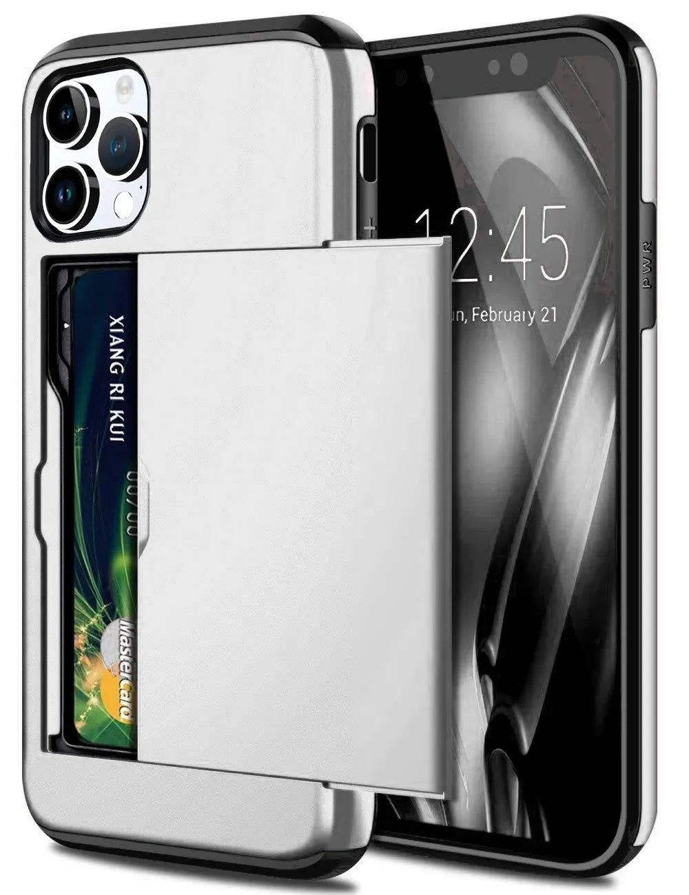 for iPhone 16 Pro Max 15 Case Slide Armor Wallet