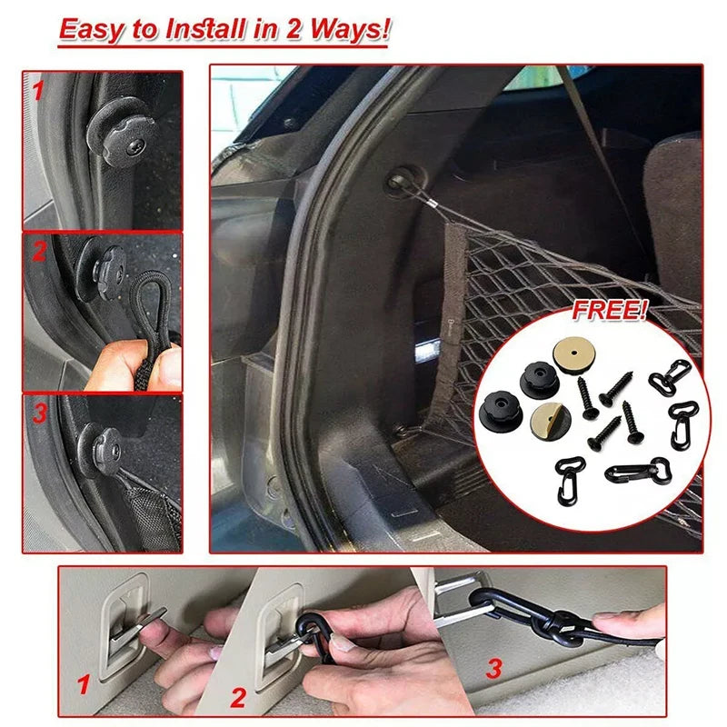 Car Rear Trunk Net Mesh Elastic Nylon Back Cargo