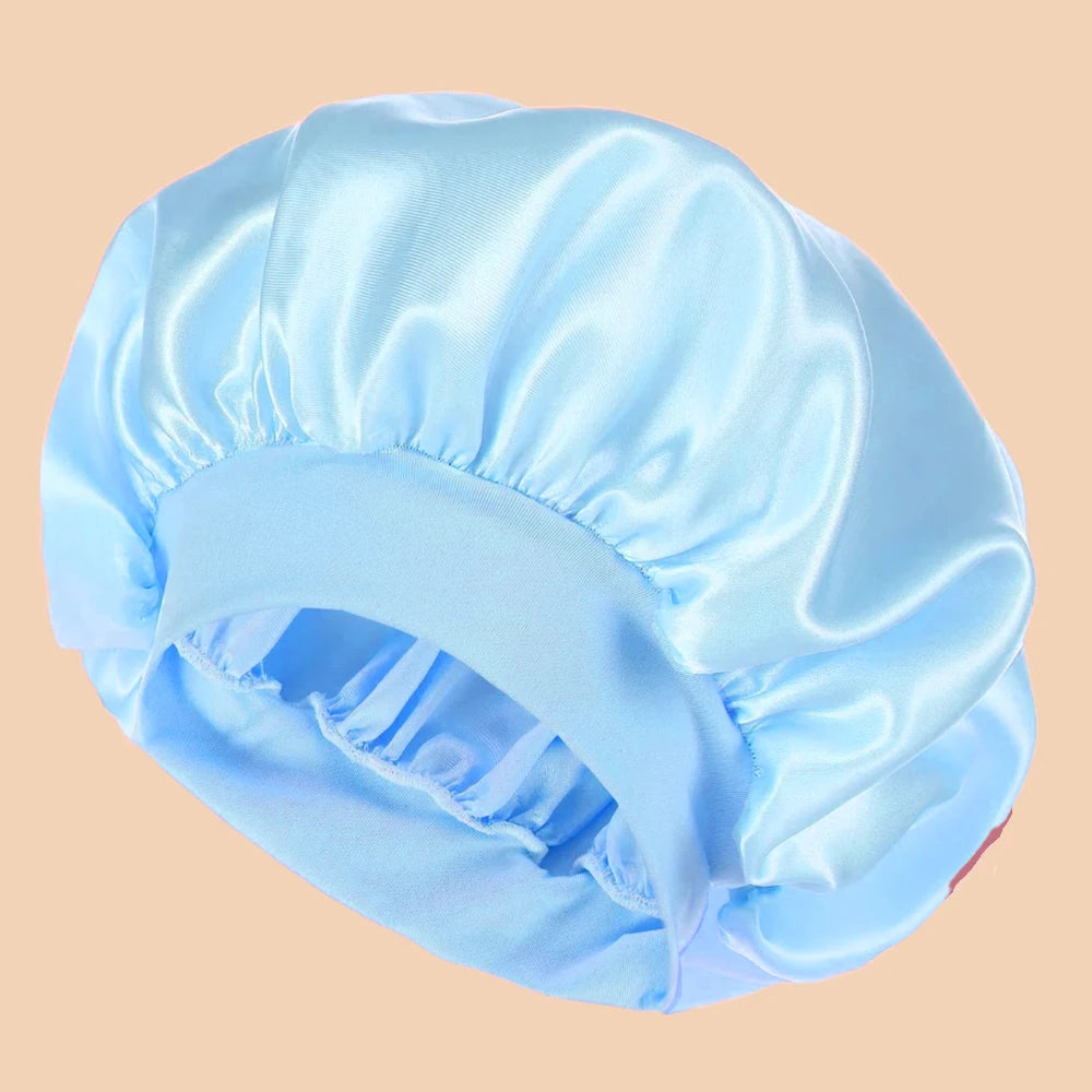 Women's Satin Wide - Brimmed Shower Cap