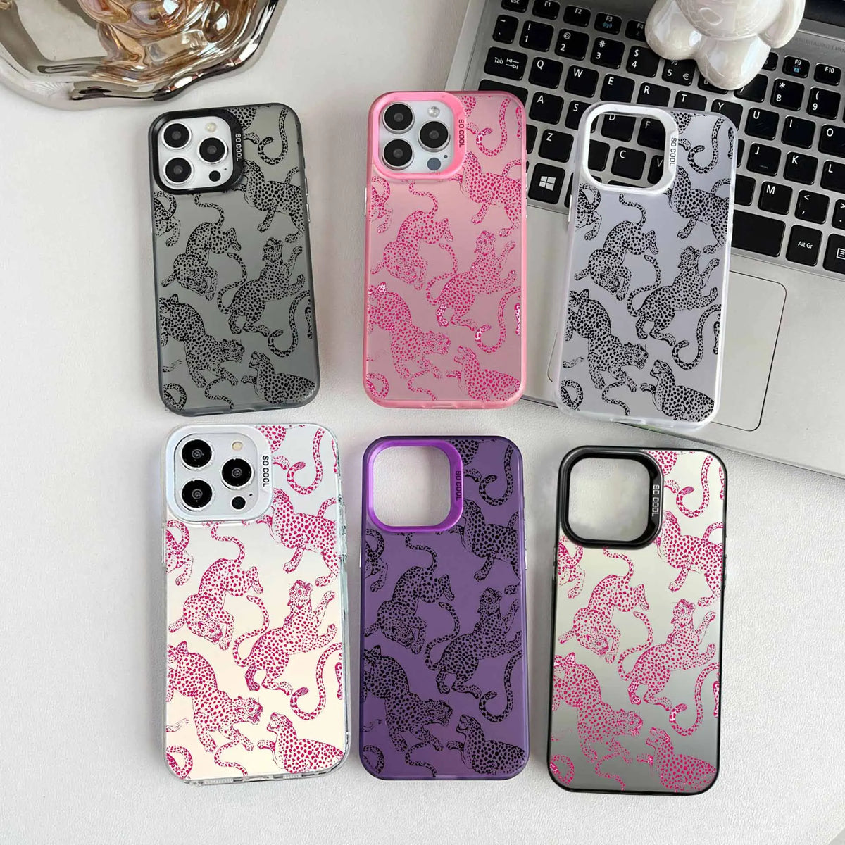 Cool Black And Pink Leopard Print Case For Honor