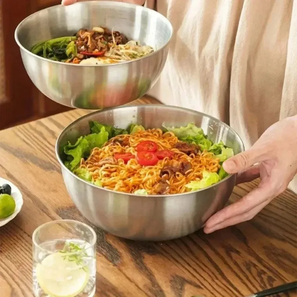 Large Capacity Stainless Steel Bowl Set