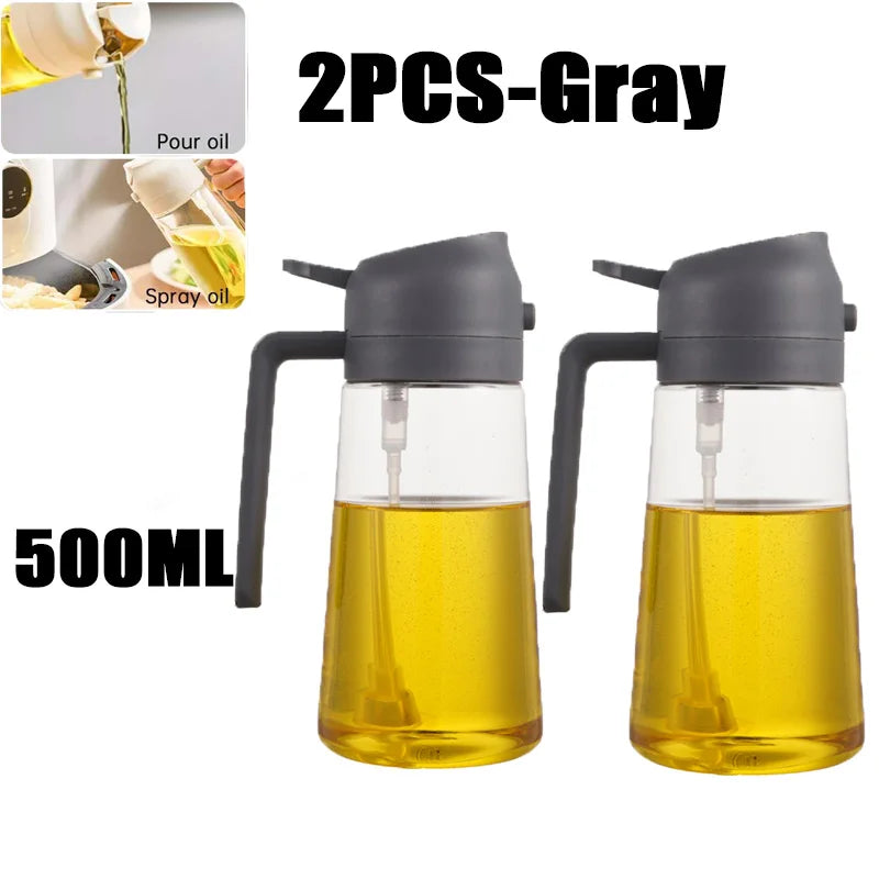 2in1 500ml Plastic Kitchen Oil Sprayer Spray Oil