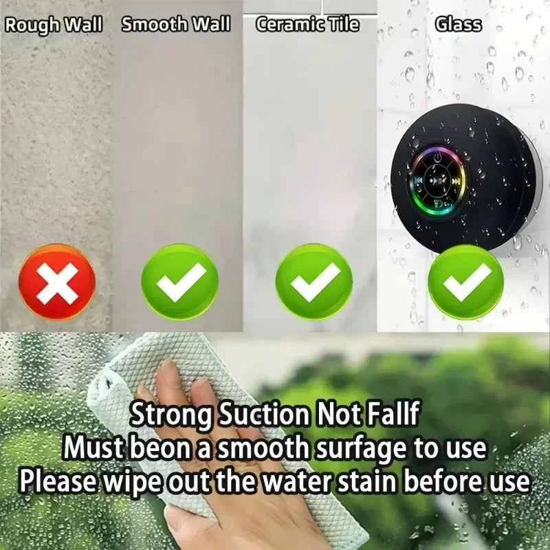 Mini Portable Bluetooth Audio IPX4 Waterproof Led