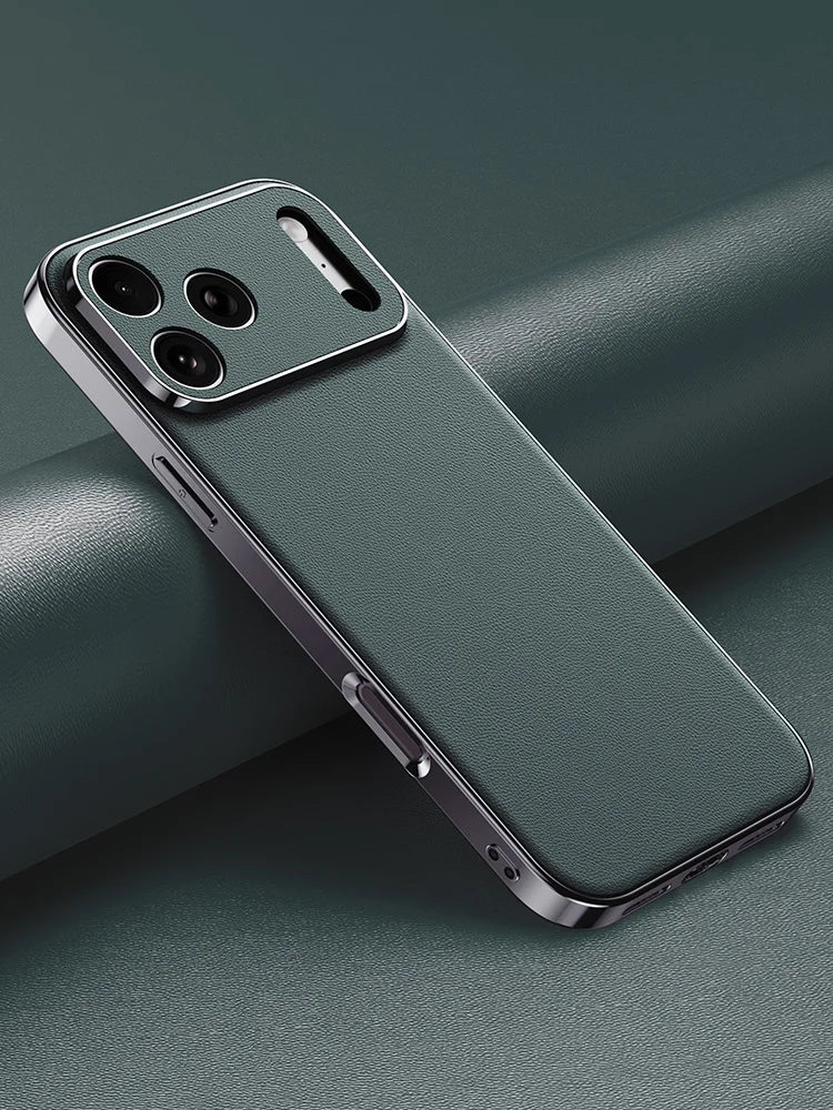 LANGSIDI Luxury Leather Phone Case for iPhone 17