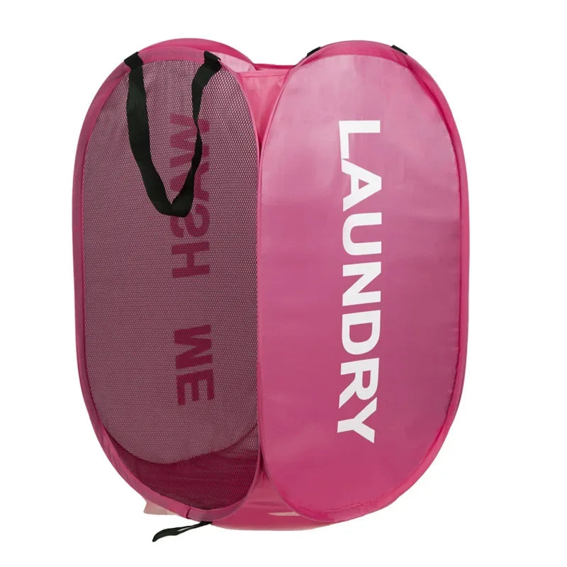 Portable Mesh Pop Up Laundry Hamper Wide Opening