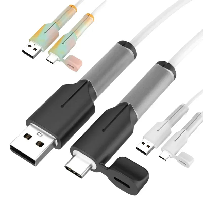 Soft Silicone Charger Cable Winder Protector USB