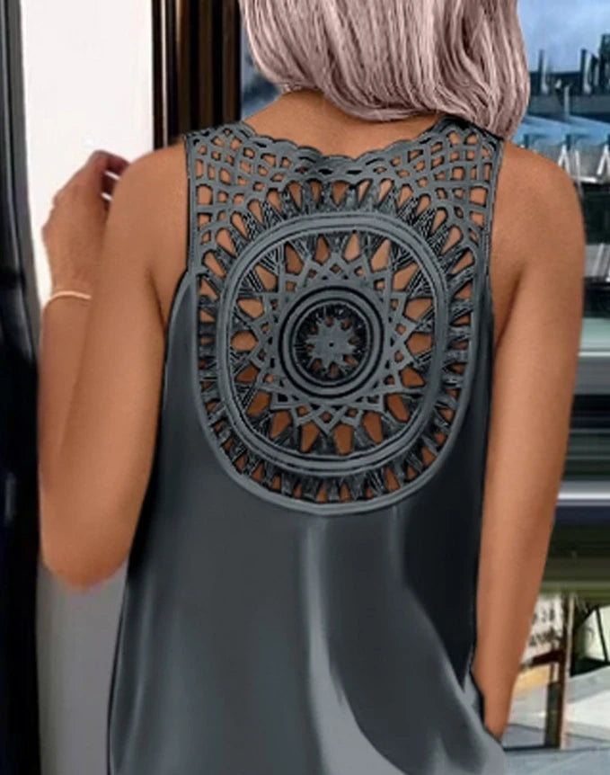 Womens Dresses 2024 Summer Fashion Slit Hollow