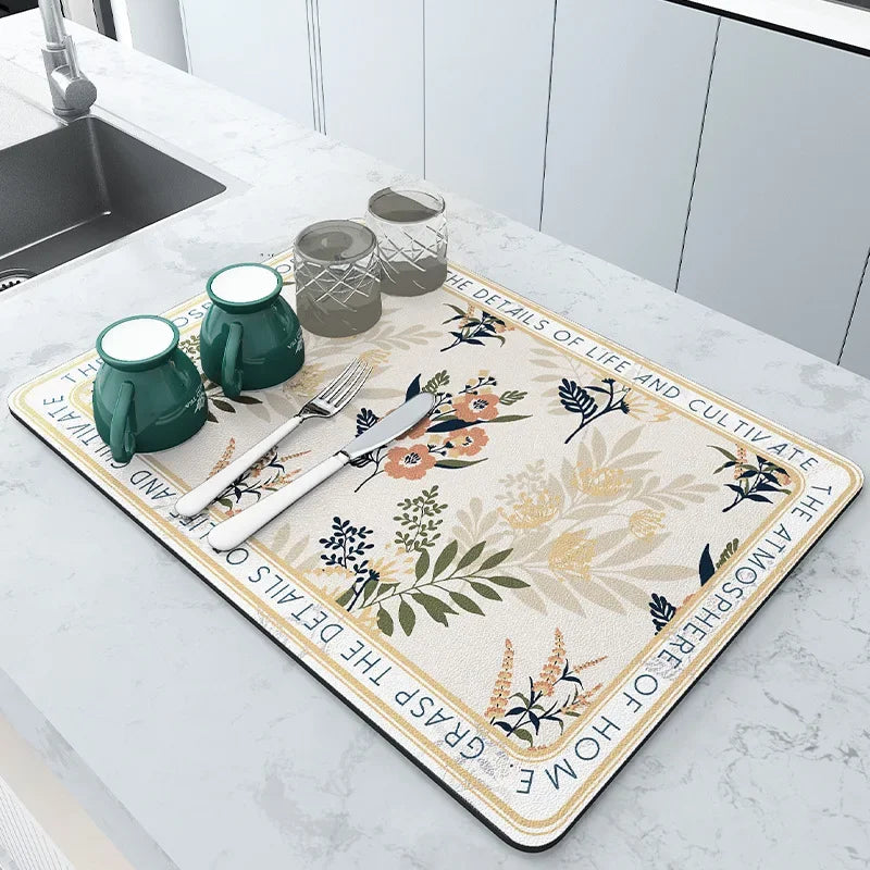 Large Kitchen Super Absorbent Mat Coffee Dish