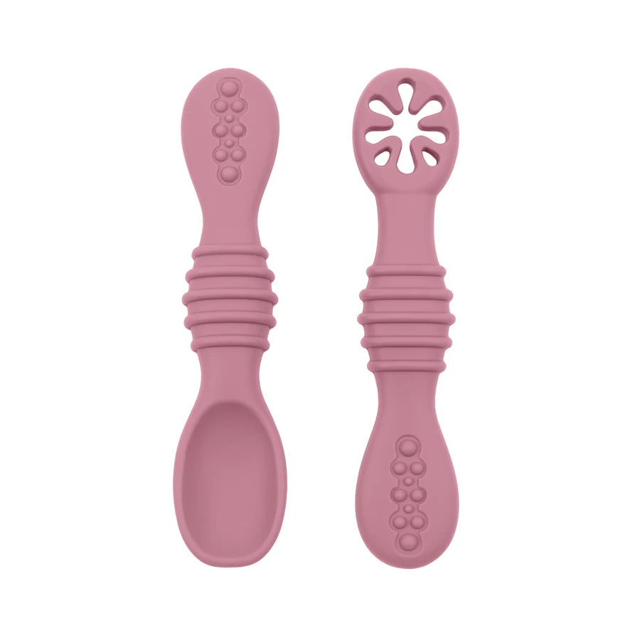 Baby Spoon Fork Set Food Grade Silicone Sticky