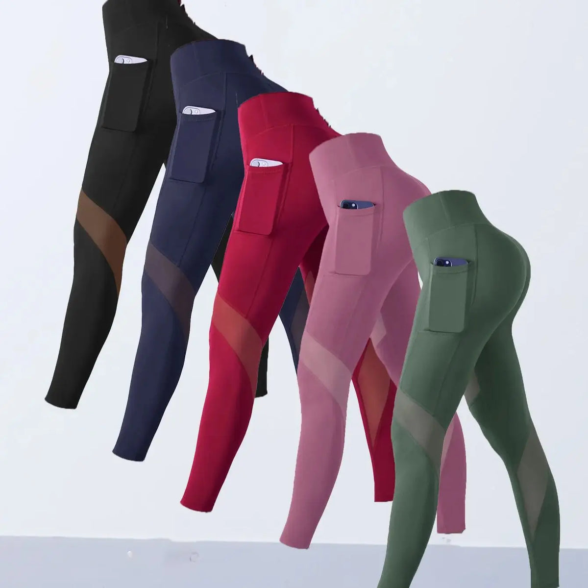 1PCS Women's Mesh Splicing Yoga Pants Shaping Leggings