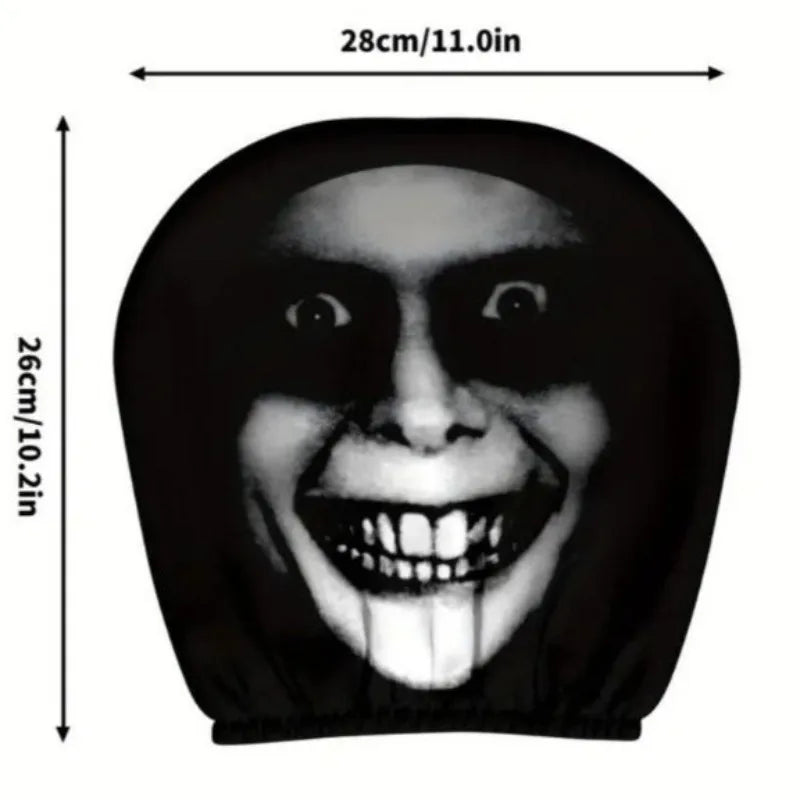 Taie d'oreiller de voiture imprimée visage d'Halloween