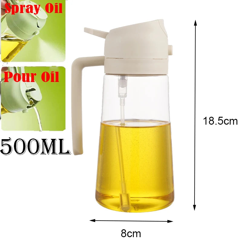 2in1 500ml Plastic Kitchen Oil Sprayer Spray Oil