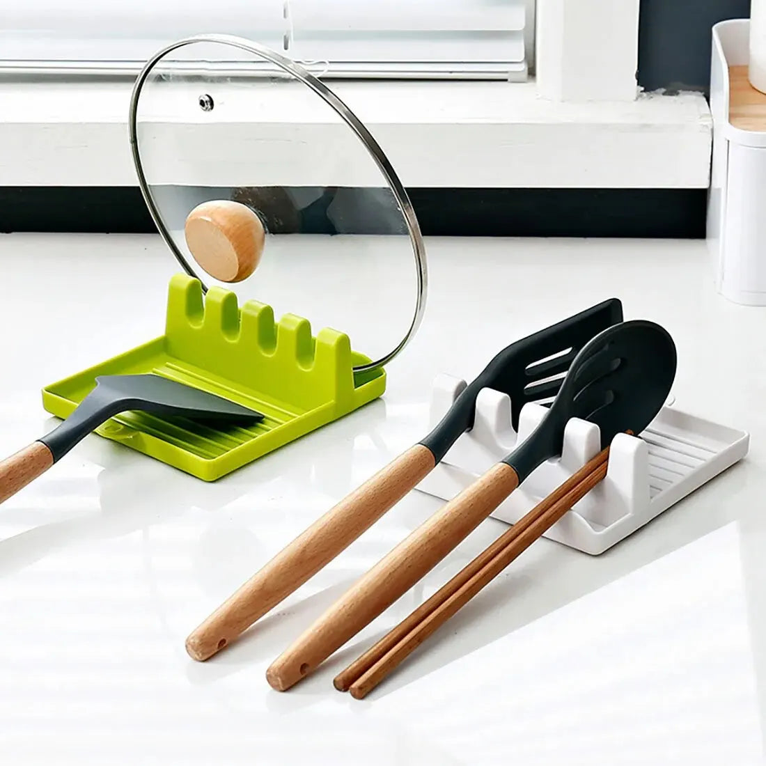 Kitchen Spatula & Pot Lid Rack Shelves