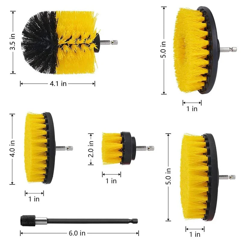 Electric Scrubber Brush Drill Brush Attachment Kit