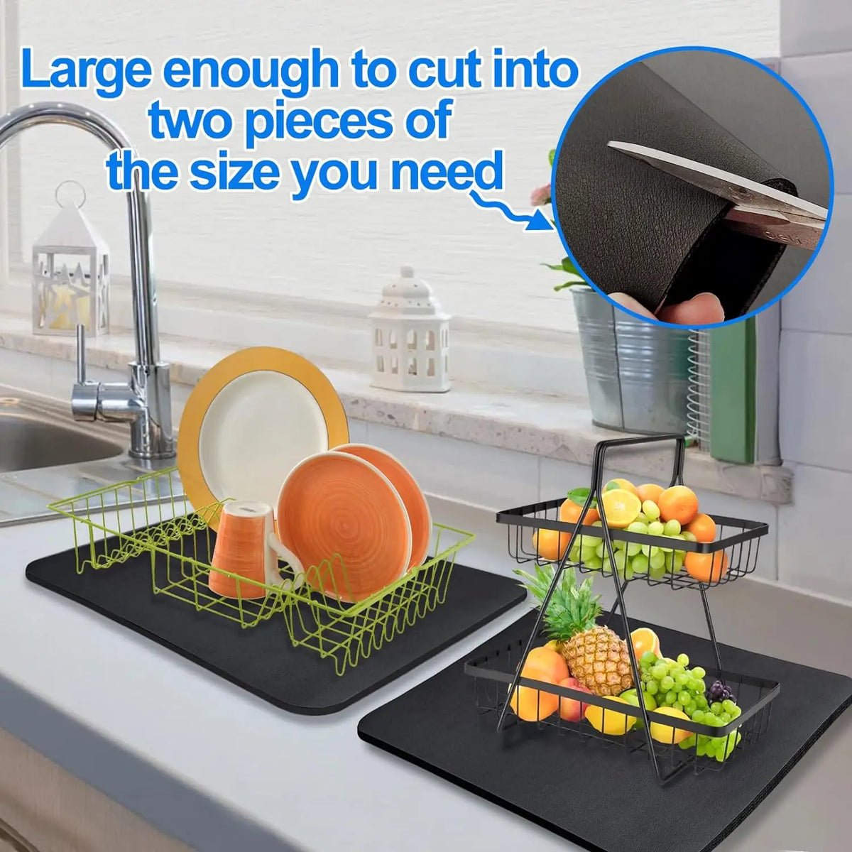 Large Kitchen Super Absorbent Mat Coffee Dish