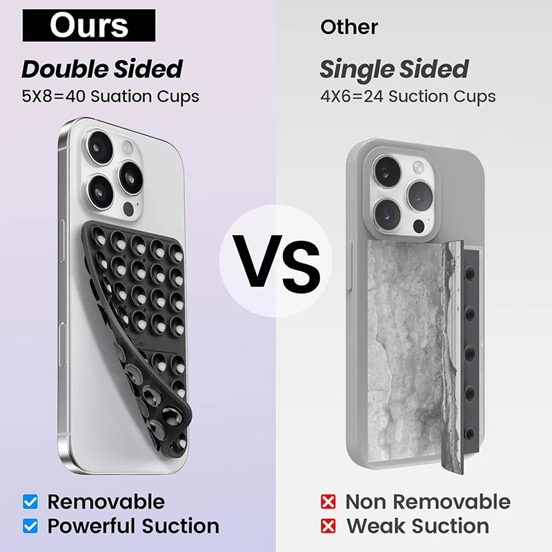 Silicone Double - Sided Suction Cup Phone Case