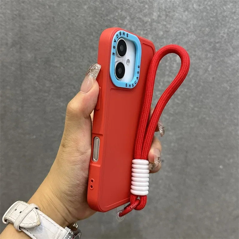 Fashion Lens Collision Color Wrist Strap Cases