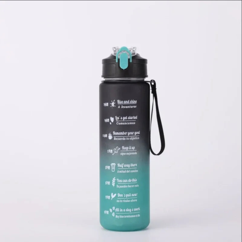 Sports Water Bottle with Time - Tracking Straw Leak