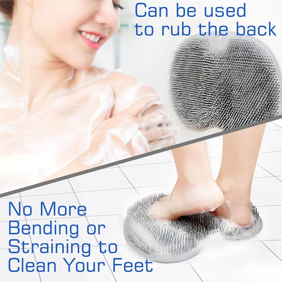 Shower Foot Scrubber Mat Back Washer Exfoliating