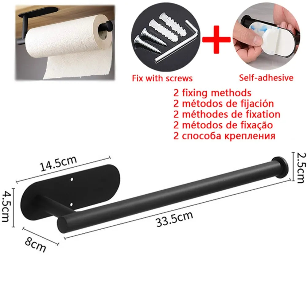 Adhesive Toilet Paper Holder Kitchen Roll Towel