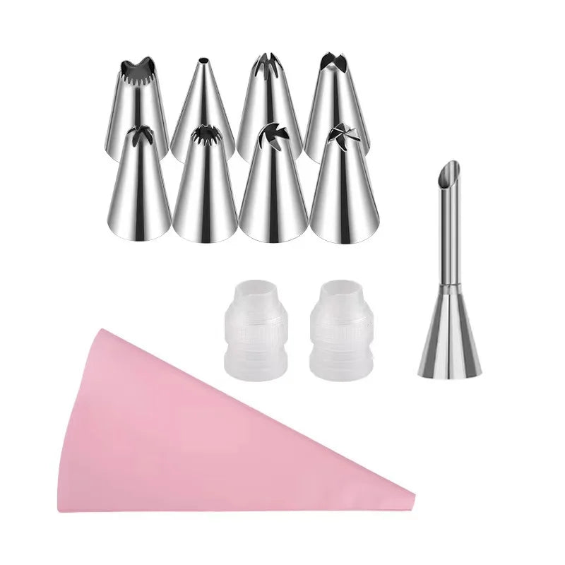 Silicone Piping Bags and Tips Set Cake DIY