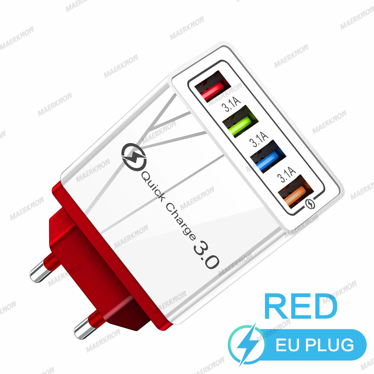 3A USB Charger 4 Ports USB Quick Charge 3.0 EU US