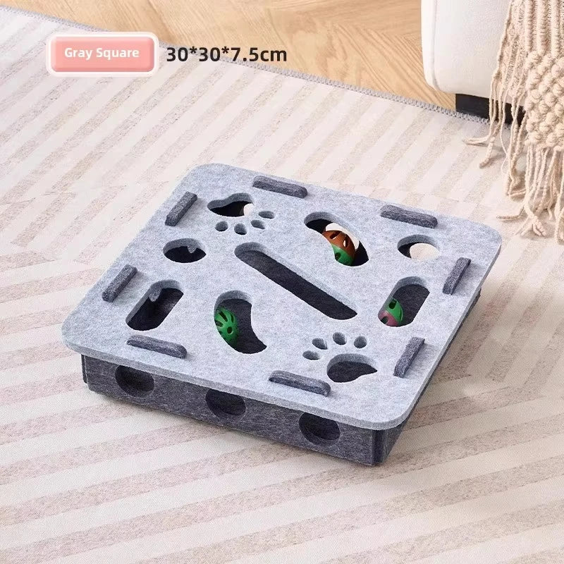 Cat Puzzle Toy Felt Puzzle Box Cat Exercise Toy