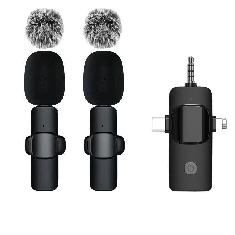 Basix Wireless Lavalier Microphone Audio Recording Mini