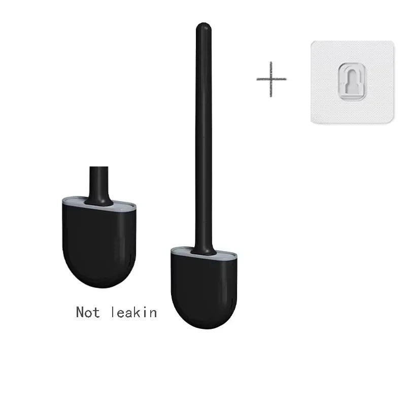 Long Handle Silicone Toilet Brush, Flexible