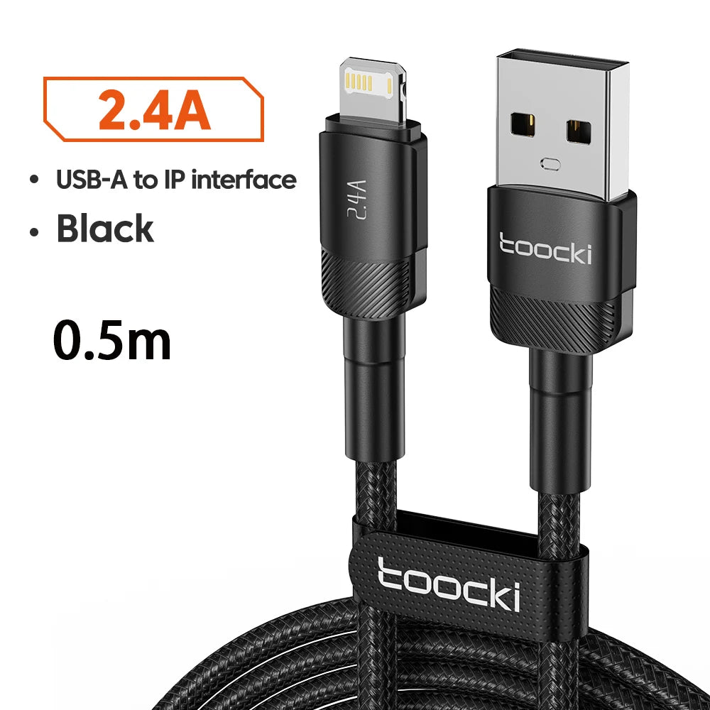 Toocki USB Cable For iPhone 14 13 12 Pro Max X XS