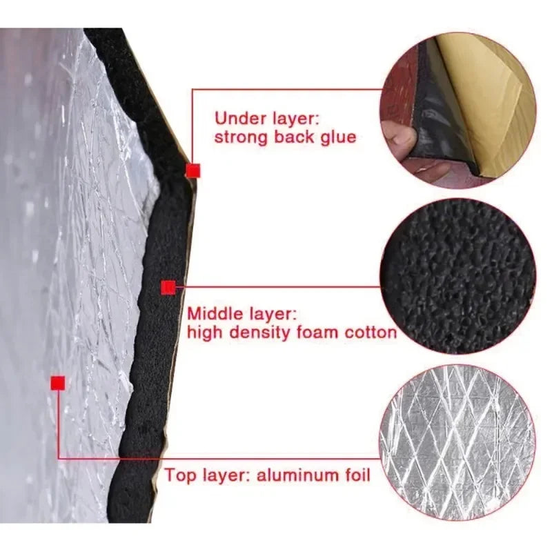 Fireproof Heat and Sound Insulation Mat 200x50cm