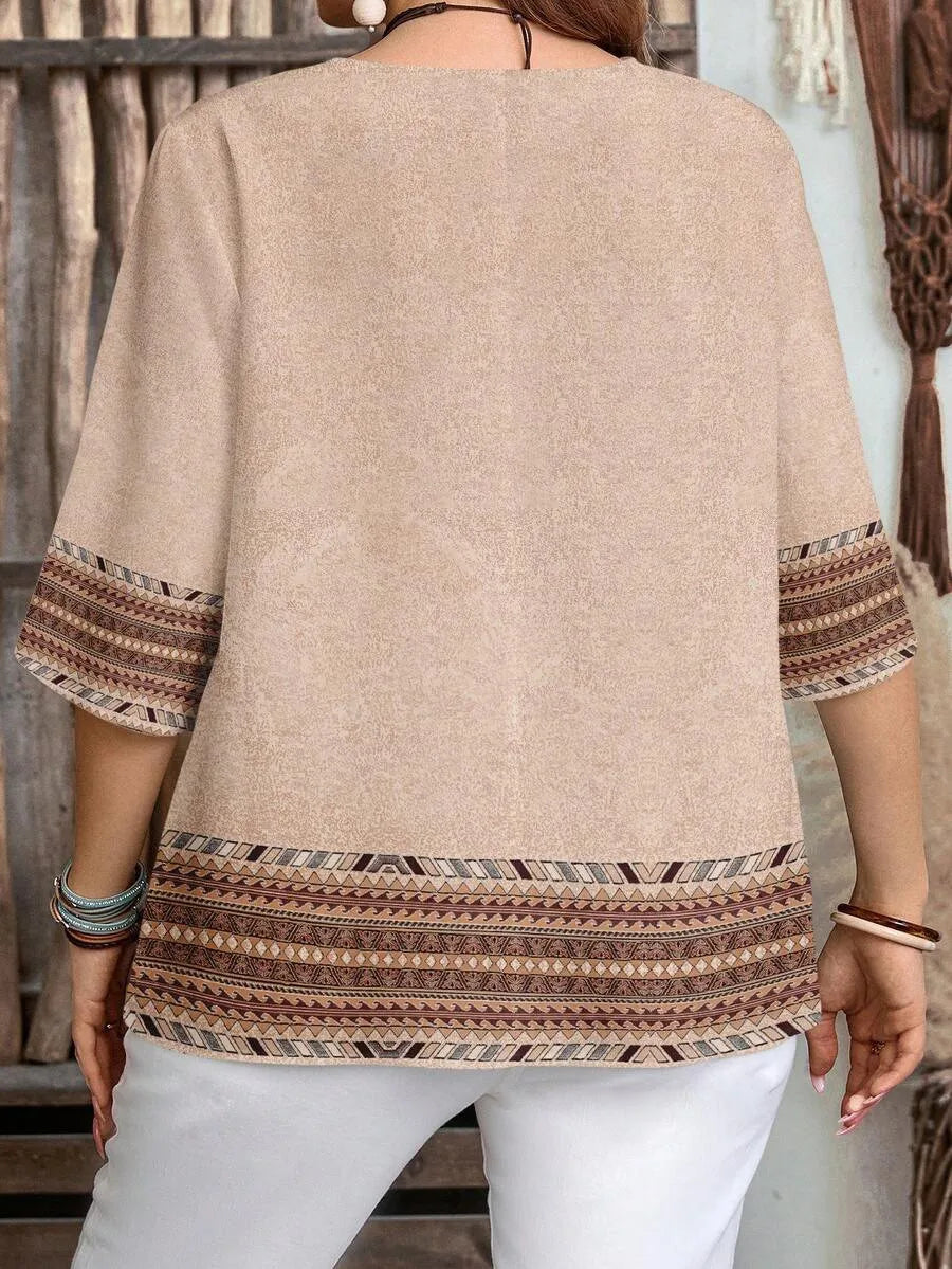 Plus size women's spring/summer/autumn new retro