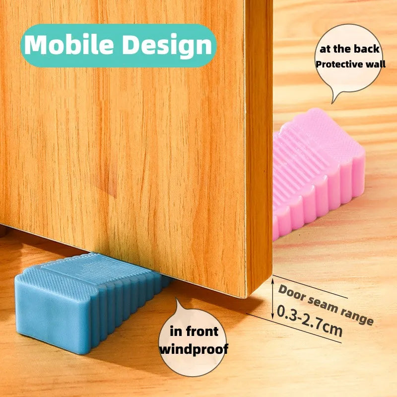 Safety Silicone Door Stop Stoppers Block Wedge