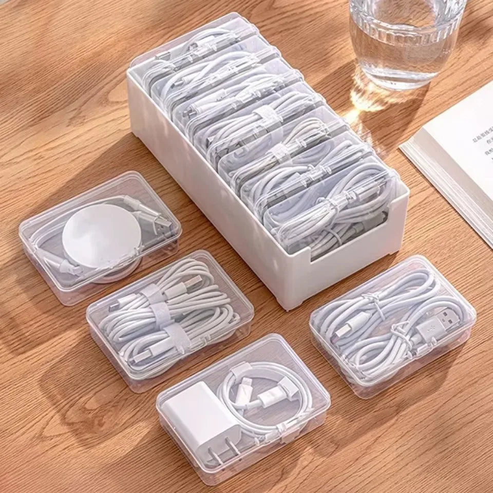 1Set Desk Storage Data Cable Storage Box Cable