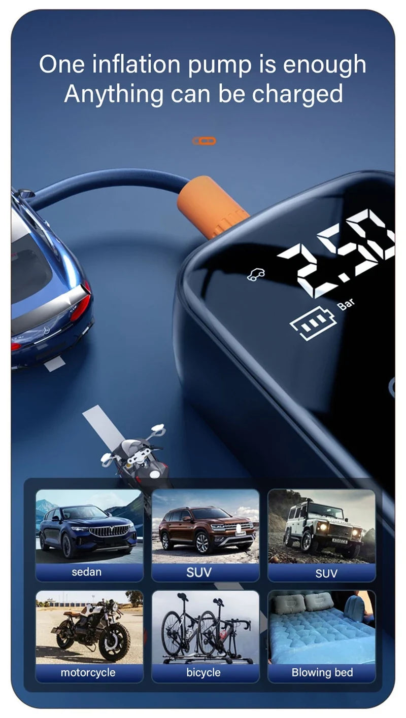 Wireless Car Tyre Inflator Air Pump
