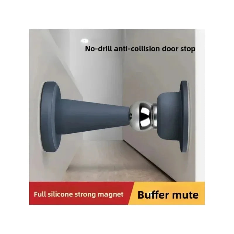 Butoir de porte sans perçage pour chambre à coucher, butée de porte fixe