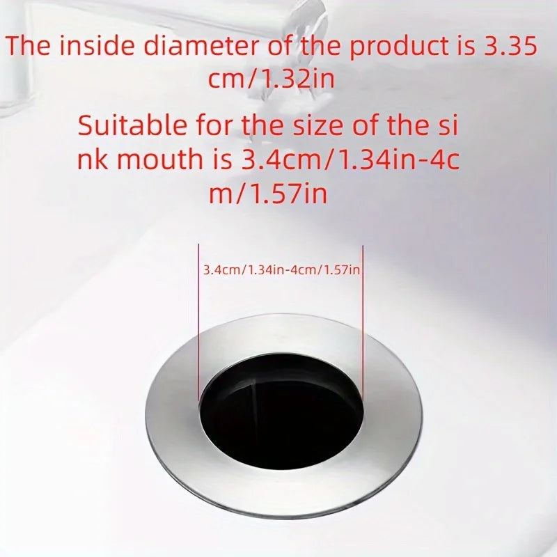 Universal Rebound Drain Plug Filter Basin Pop - up