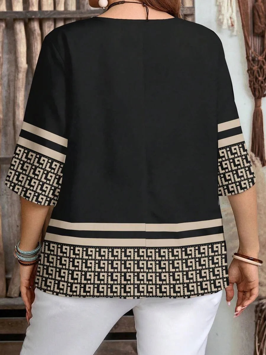 Plus size women's spring/summer/autumn new retro