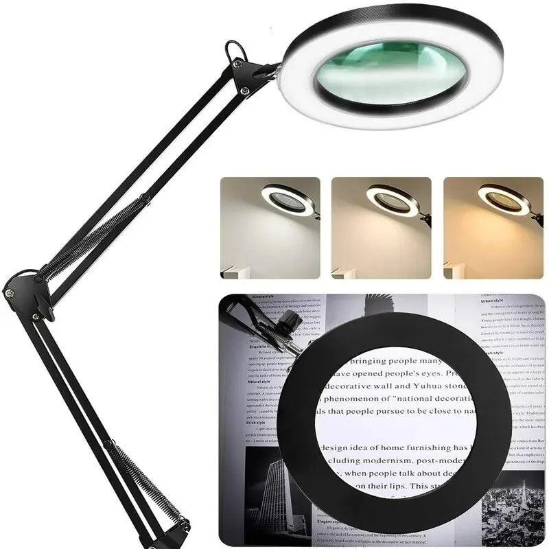 72 LED 8X/10X Nouvelle loupe éclairante USB 3