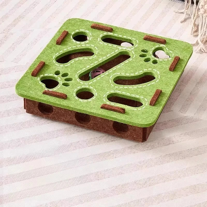 Cat Puzzle Toy Felt Puzzle Box Cat Exercise Toy