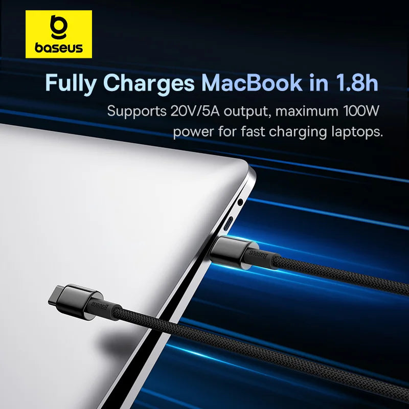 Baseus 100W USB C to USB Type C Cable For iPhone