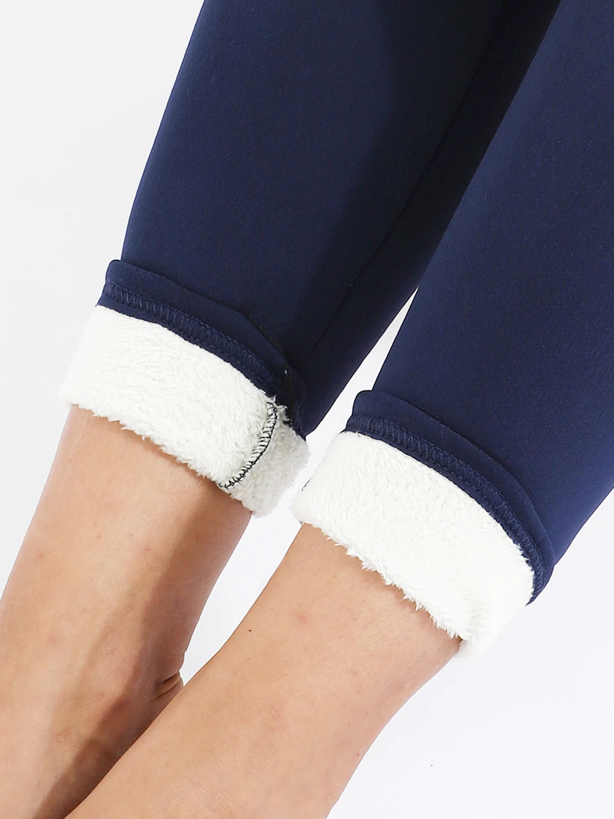 Winter Thermal Leggings Womens Solid Color Thick Pants