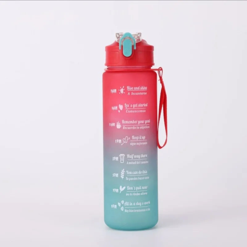 Sports Water Bottle with Time - Tracking Straw Leak