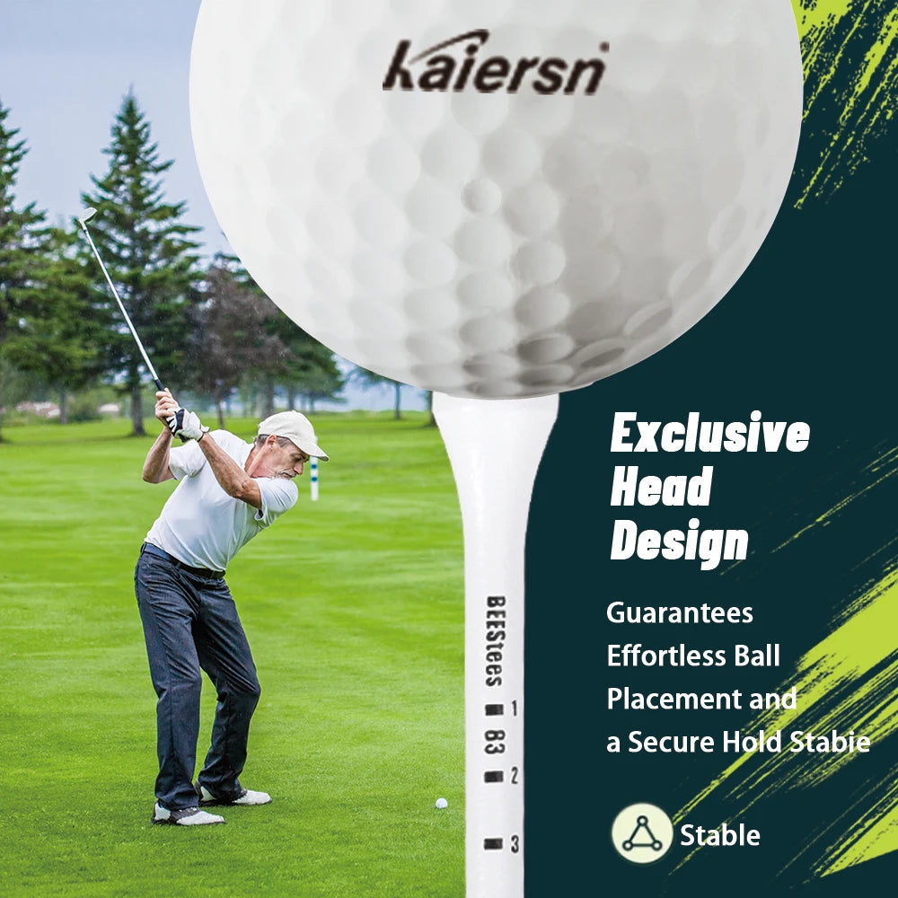 Premium Wooden Golf Tees with Height Marker