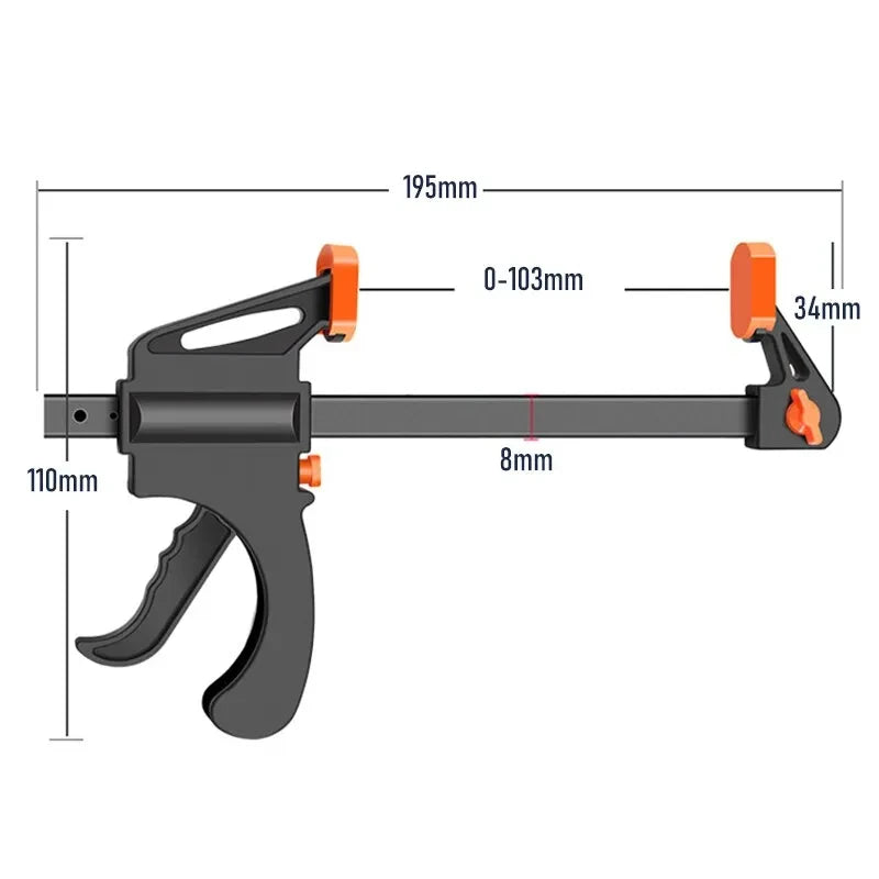Woodworking Bar Clamp Clip Set 4 Inch