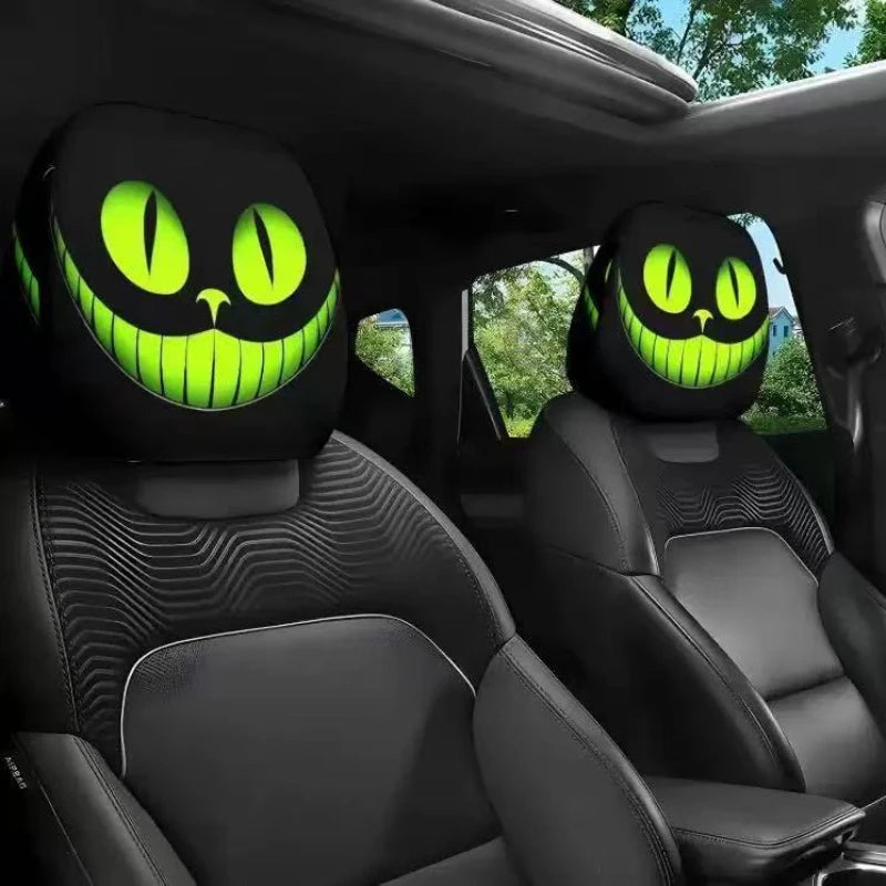 Taie d'oreiller de voiture imprimée visage d'Halloween