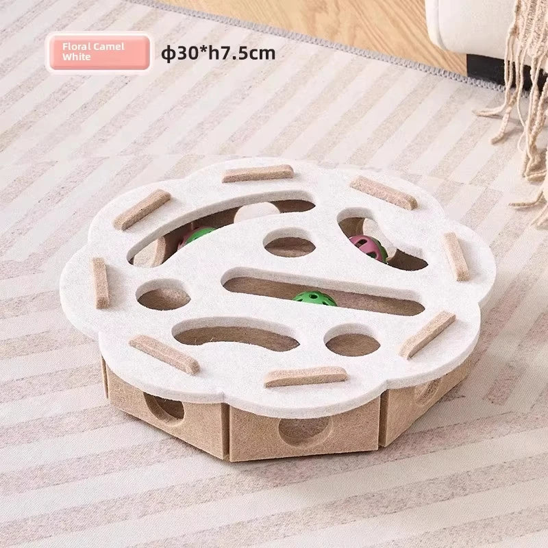 Cat Puzzle Toy Felt Puzzle Box Cat Exercise Toy