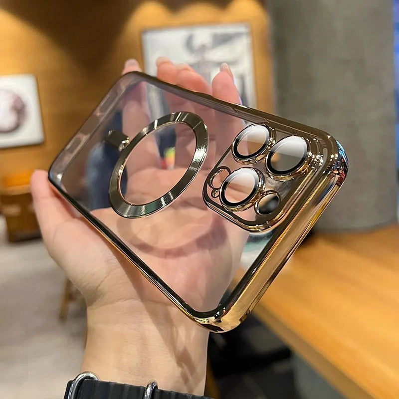 Coque Transparente Magnétique Luxe Compatible Magsafe